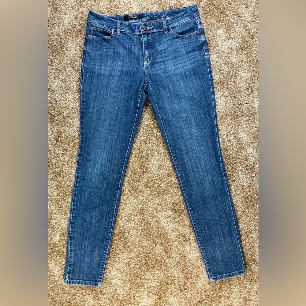 Simply Vera Vera Wang Skinny Jeans Women’s 6 Mid Rise Blue Stretch Denim